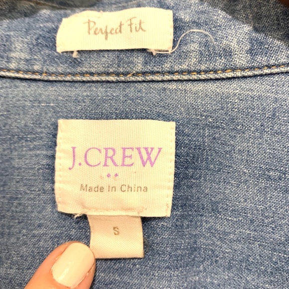 J.Crew Cotton Denim Button-Up Shirt Size S - Picture 8 of 10
